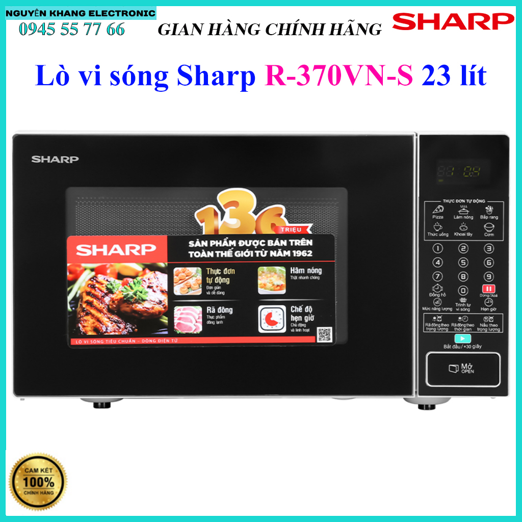 Lò vi sóng sharp r-370vn-s 23 lít