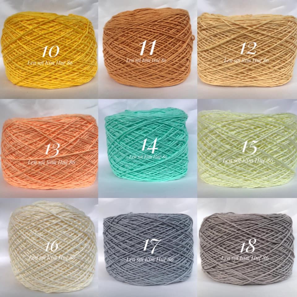 Sợi cotton Việt Nam 1mm (từ màu 01 đến màu 50)