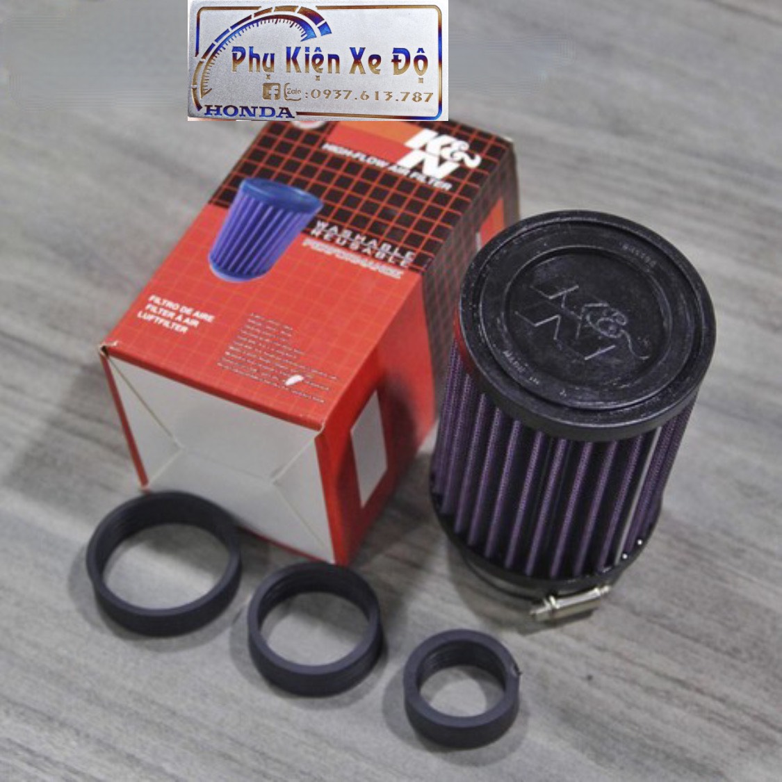Pô e trụ KN gắn các loại bình xăng