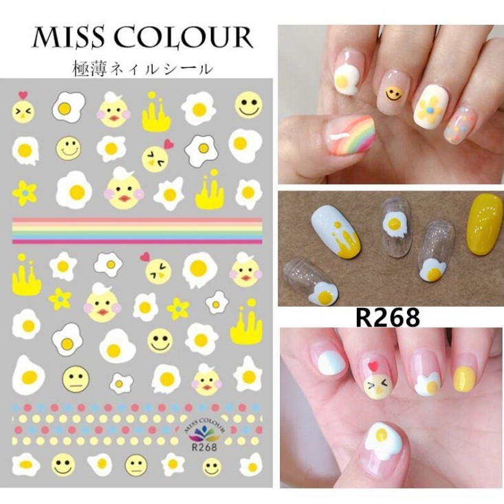 Sticker nail hình dán móng đáng yêu BYH050
