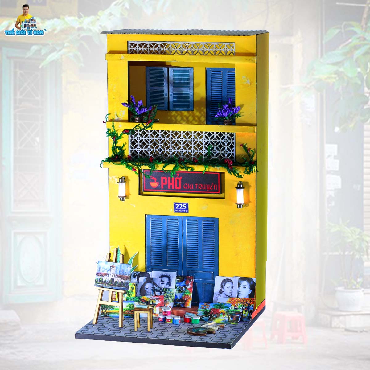 [HCM]MÔ HÌNH SÀI GÒN XƯA - TRANH VỈA HÈ - AD03