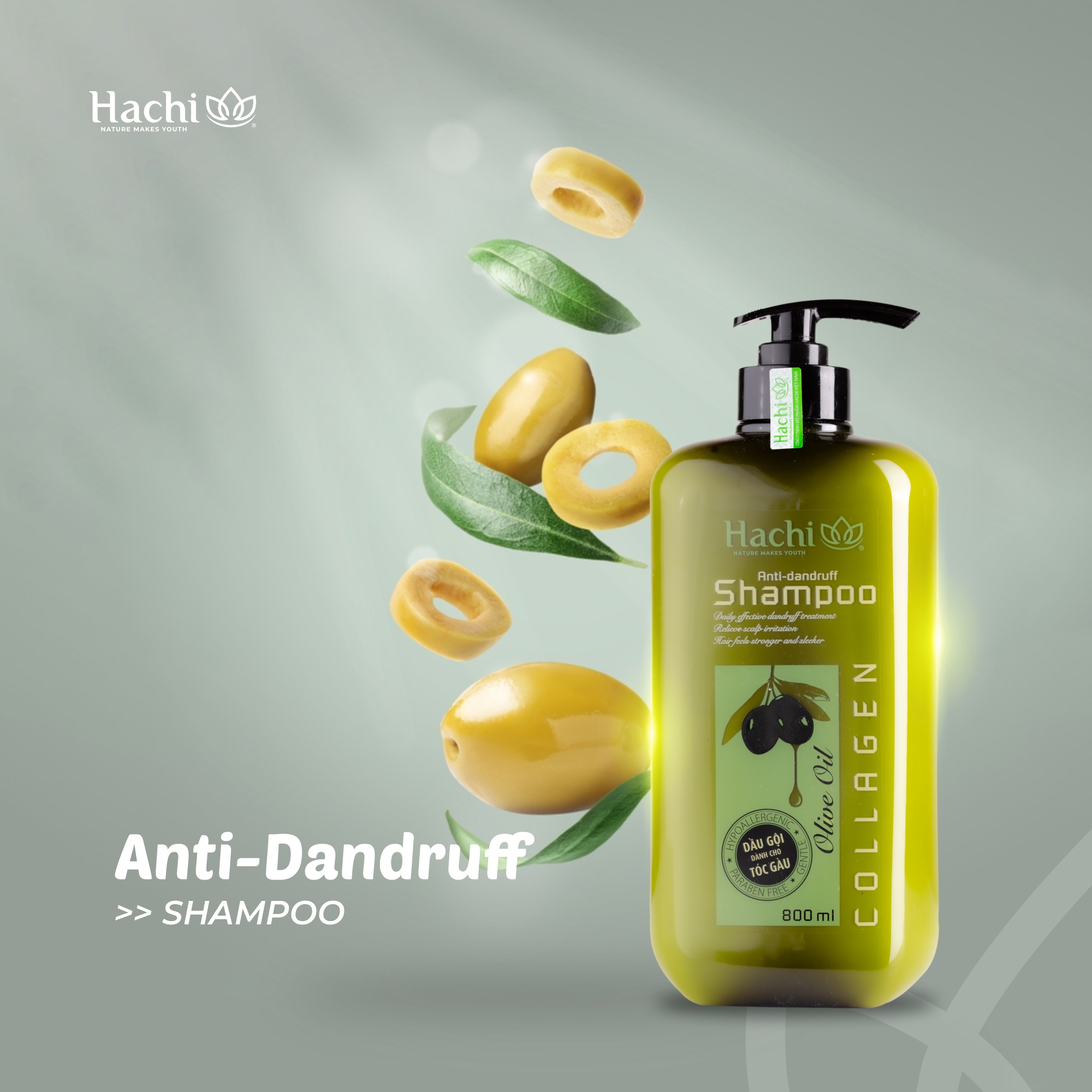 Dầu gội Olive Hachi cho tóc gàu