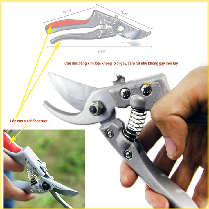 Kéo Cắt Cành Sk5 Nhật Bản Sada 210 - Kéo Cắt Tỉa Cây Cảnh 210mm - Dụng Cụ Làm Vườn / Kéo Cắt Tỉa, Kéo cắt cành cây, kéo tỉa cây cảnh cây ăn quả thép Sk5 siêu Sắc