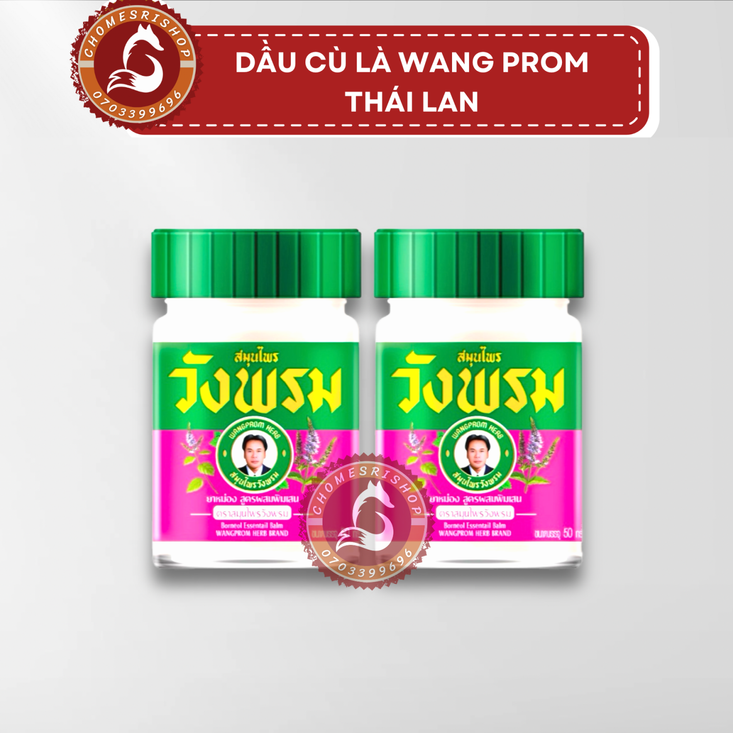 [100% thá¡] Dầu cù là Wang Prom thá¡ Lan 50gr