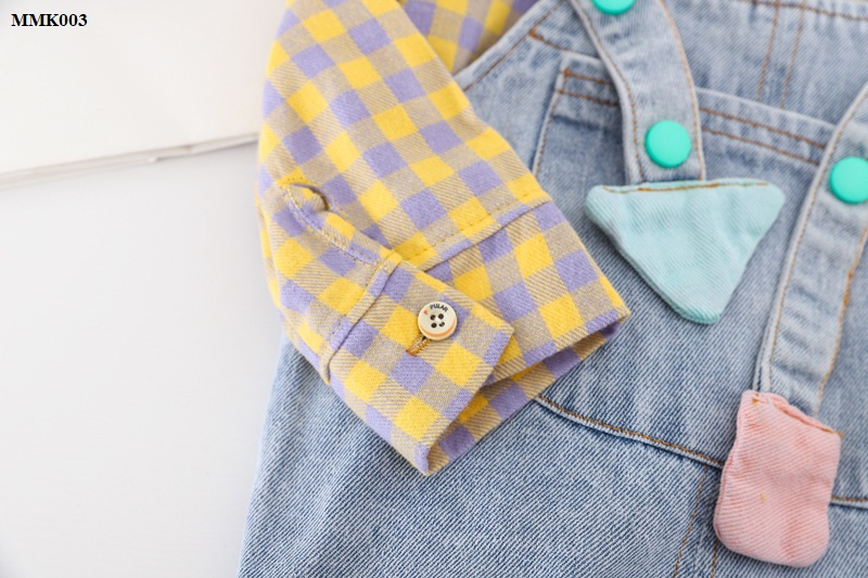 [HCM]Set quần yếm denim cho bé trai MMK003