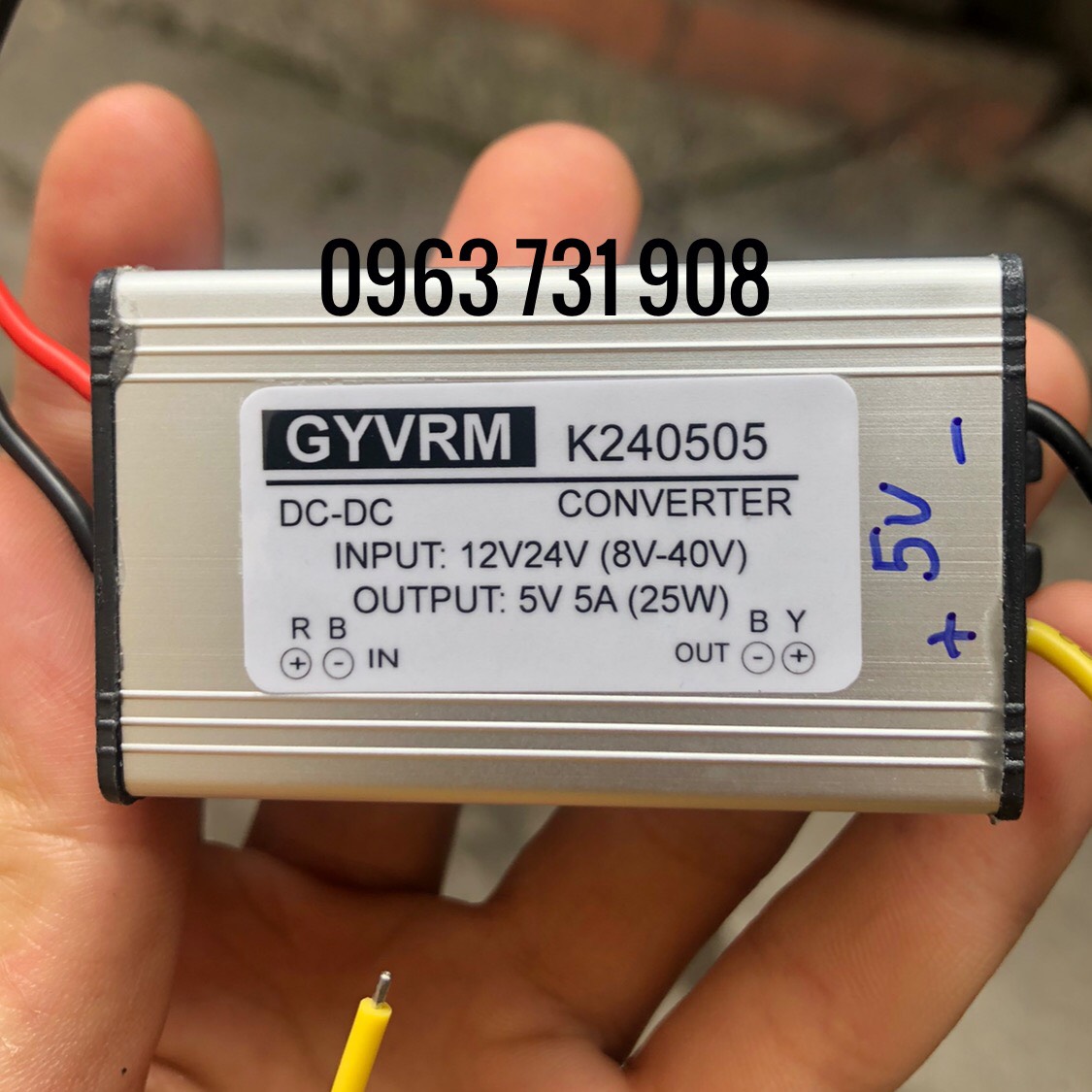 Bộ chuyển đổi nguồn điện 24v xuống 5v 5a chống nước
