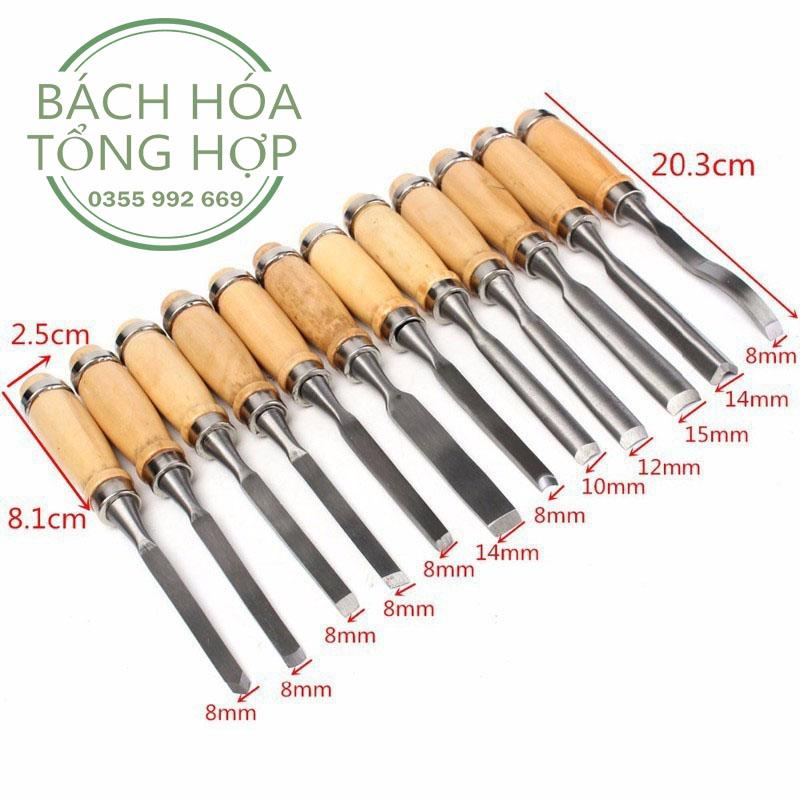Đục Gỗ, Bộ Đục Gỗ 12 Món Chuyên Dụng