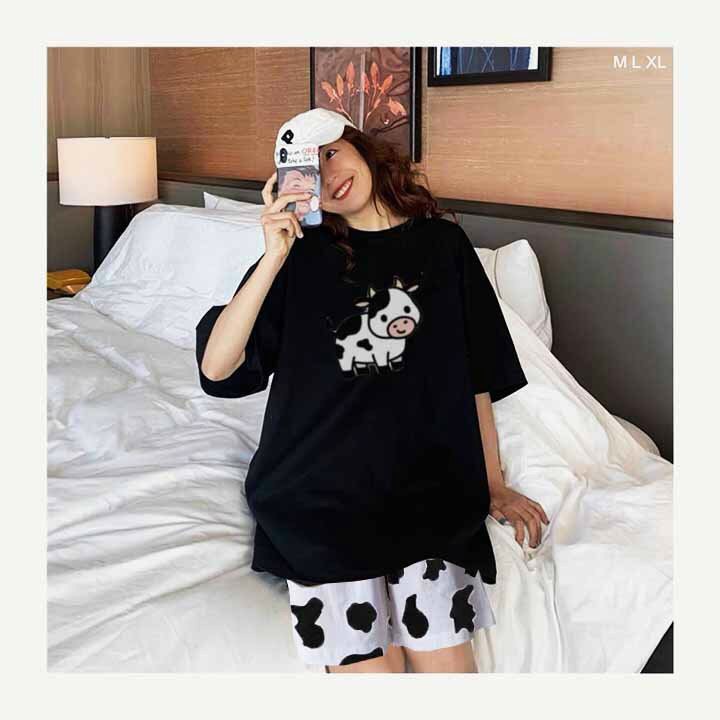 Set Bộ hình con bò sữa thời trang