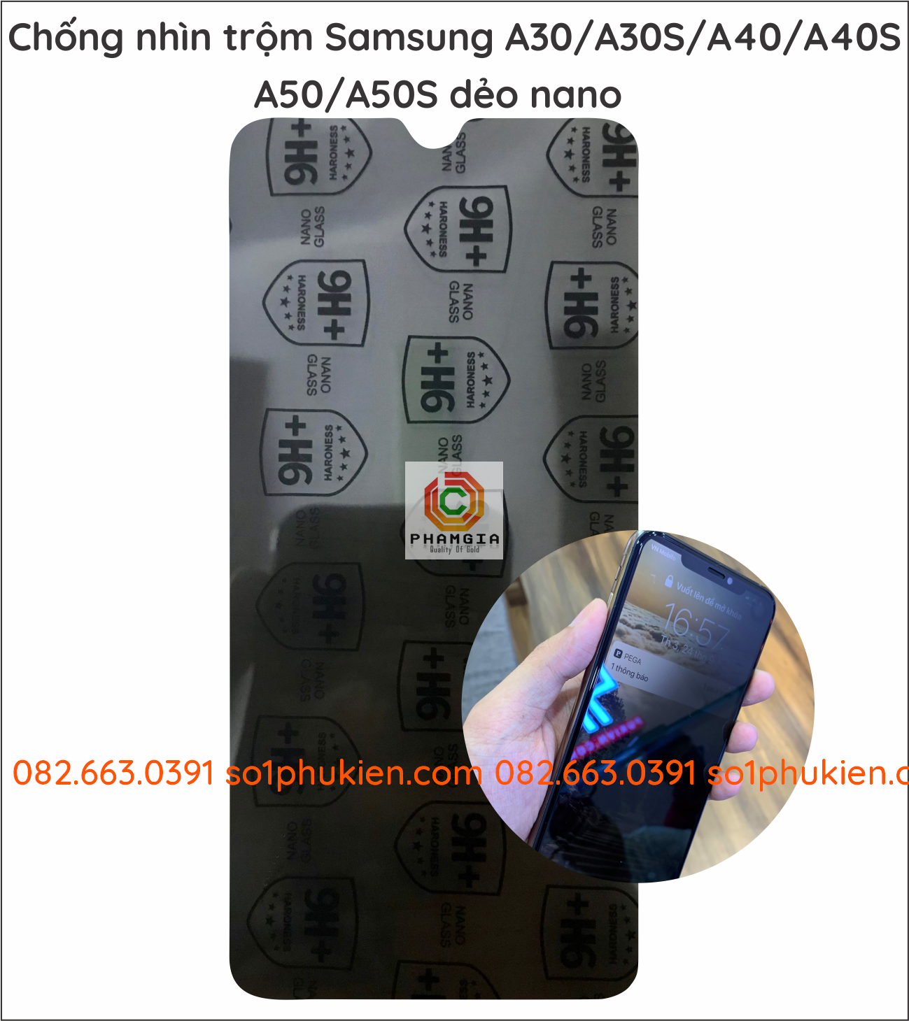 Dán cường lực chống nhìn trộm Samsung A30 / A30S / A40 / A40S / A50 / A50S Dẻo nano