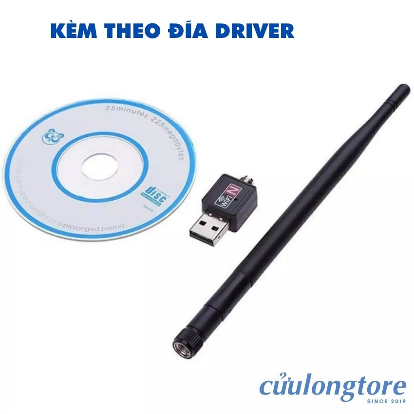 USB Thu Phát Wifi 600Mbps Cho PC Máy Tính Bàn Laptop, Tốc Độ Cao USB card mạng không dây gắn ngoài Cửu Long shop