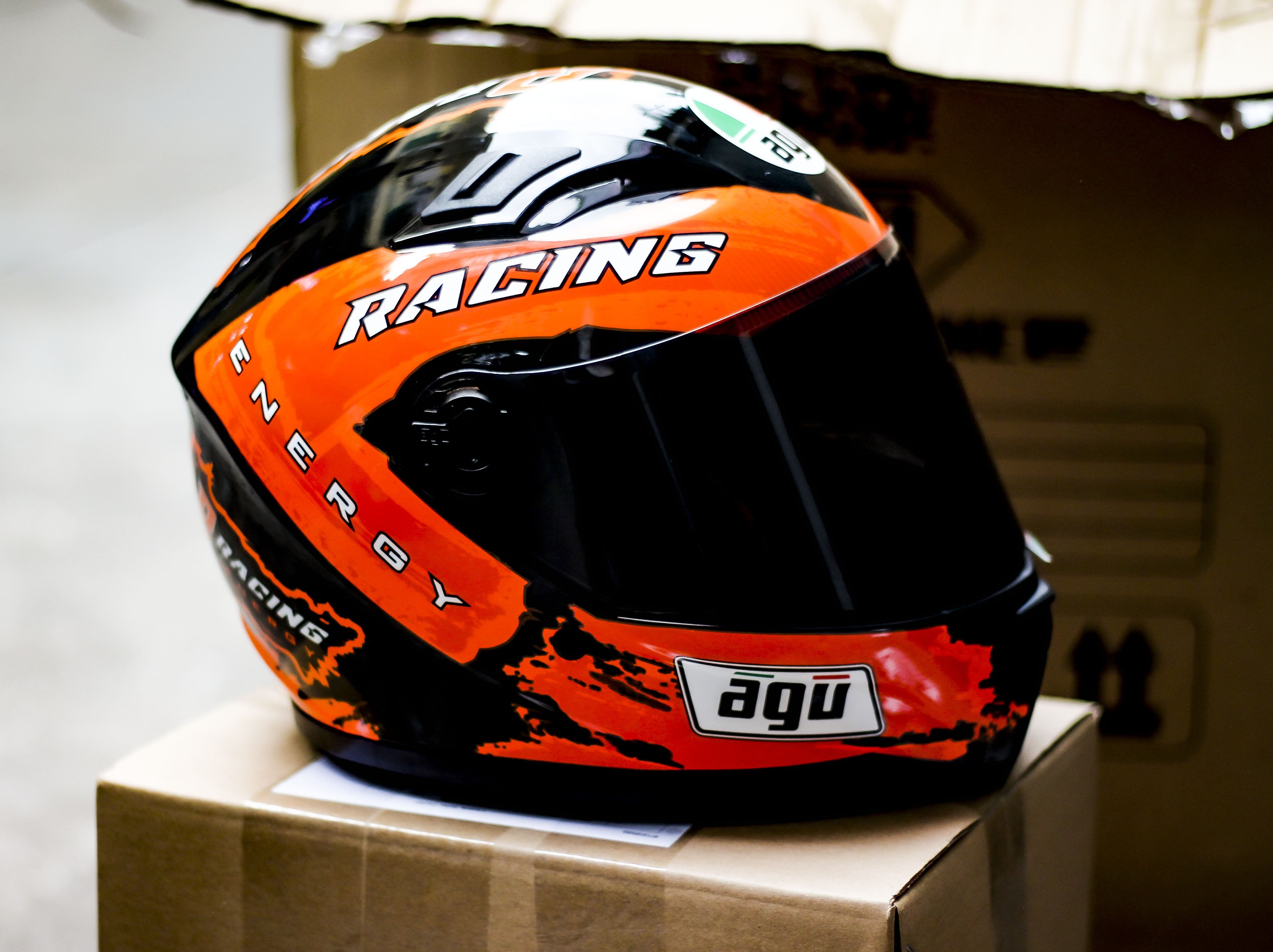 Nón Fullface AGU Tem RACING CAM + Túi đựng nón