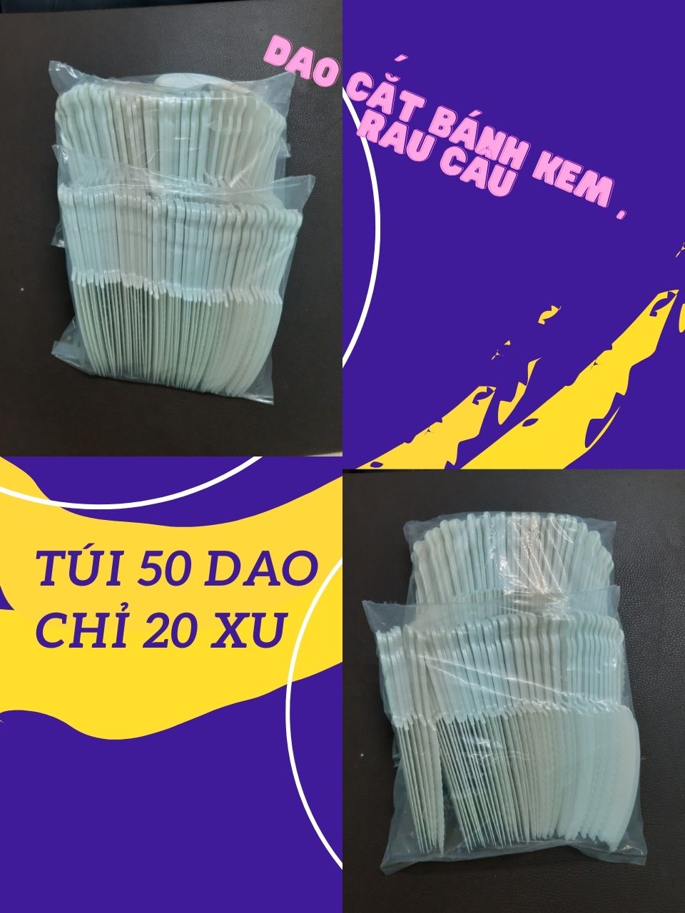 Dao cắt bánh kem, bánh rau câu