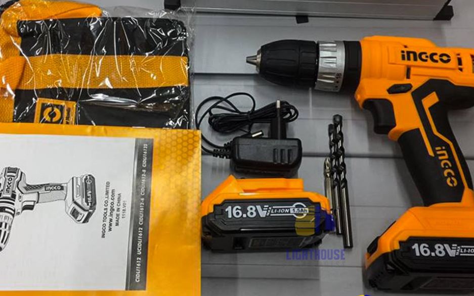 16.8V Máy khoan búa dùng pin INGCO CIDLI1612