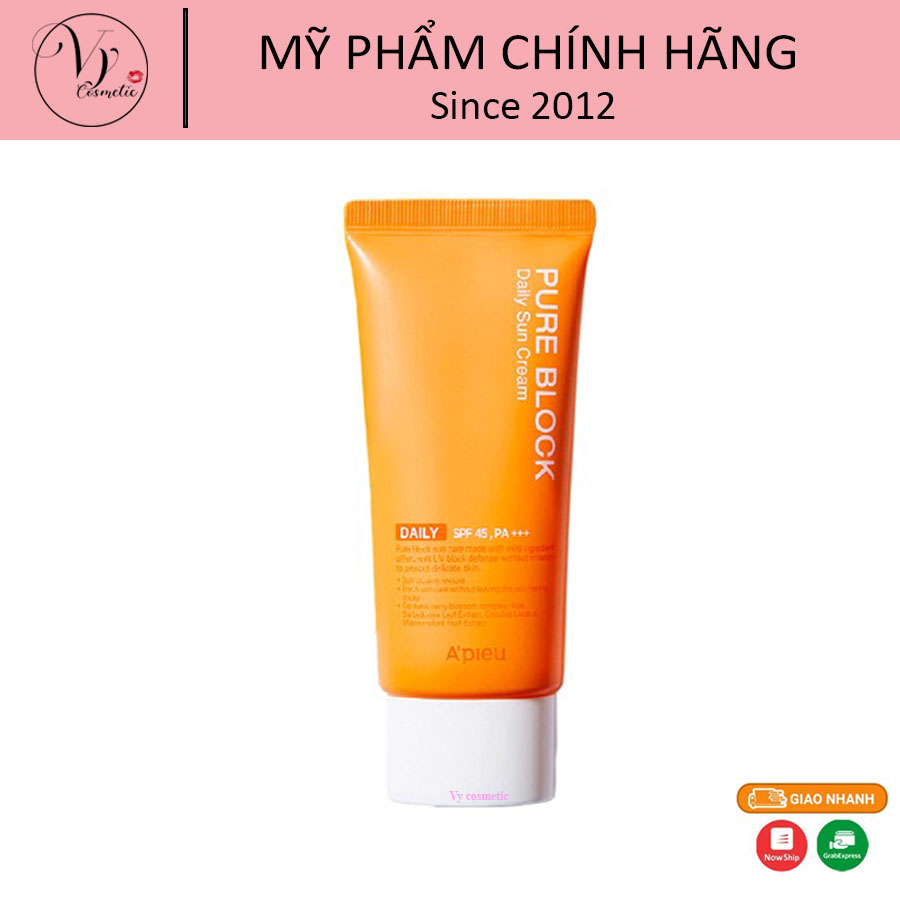 Kem chống nắng a\'pieu pure block natural daily sun cream 50ml