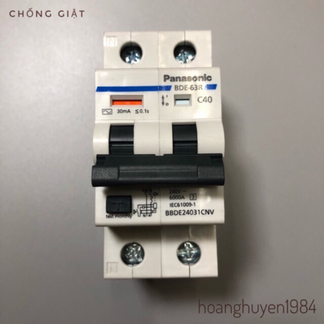 [HCM]Cầu dao chống giật panasonic