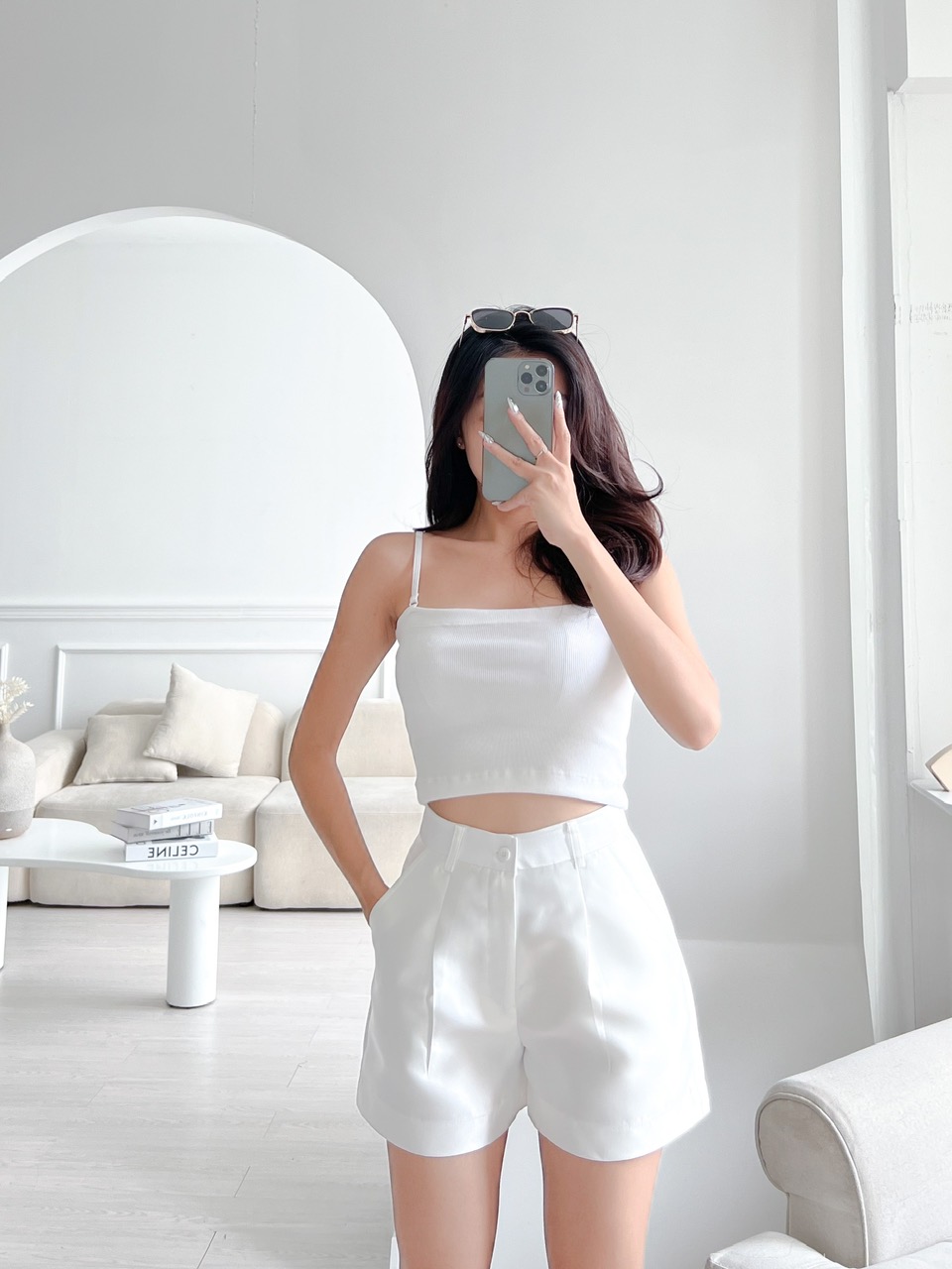 Áo thun croptop hai dây basic REVERCLOTHINGS Camisole Top