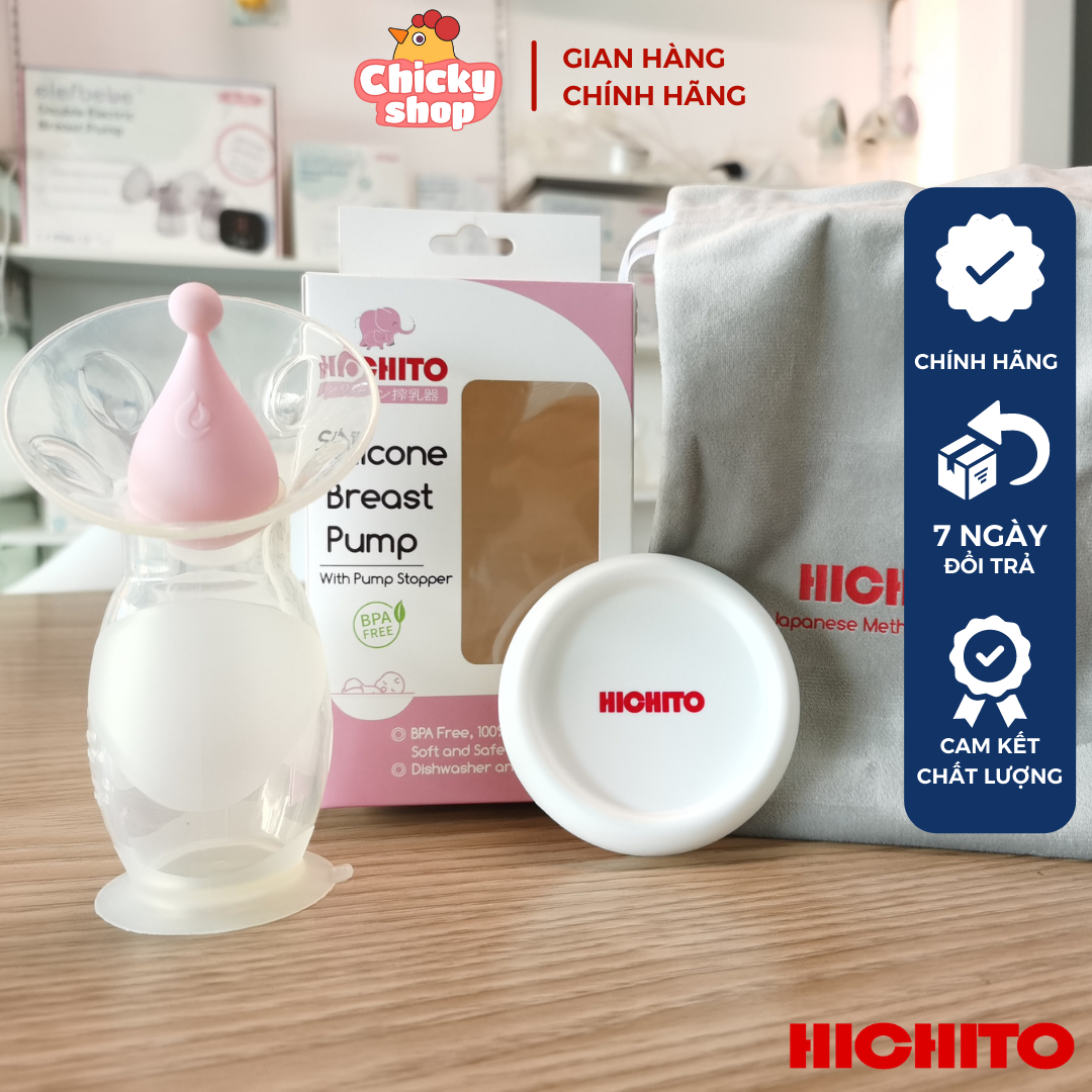 Cốc hứng sữa Silicone cao cấp Hichito Nhật Bản