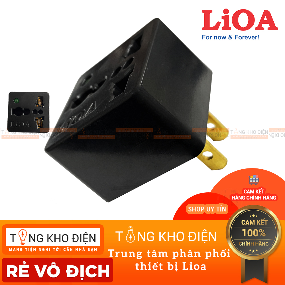 Ổ cắm nối đa năng, chân dẹt LIOA