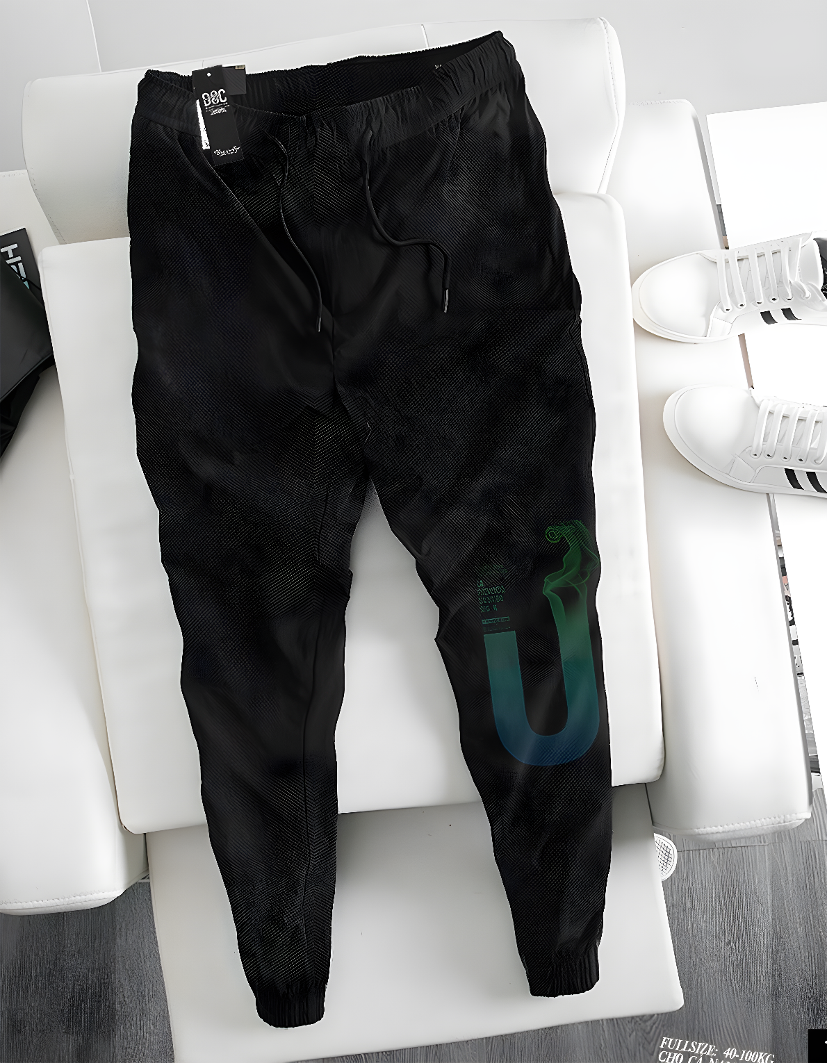 Jogger pants men's print pattern ultra high