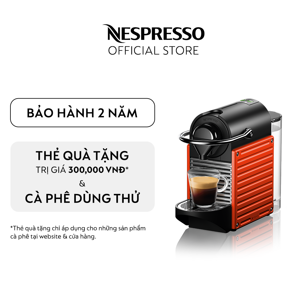 Nespresso Pixie Coffee Capsule Machine - Red