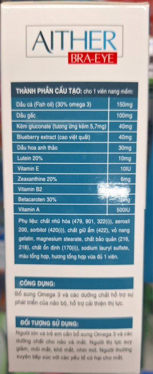 Thuốc Bổ Mắt và Bổ Não AITHER Lọ 30 viên