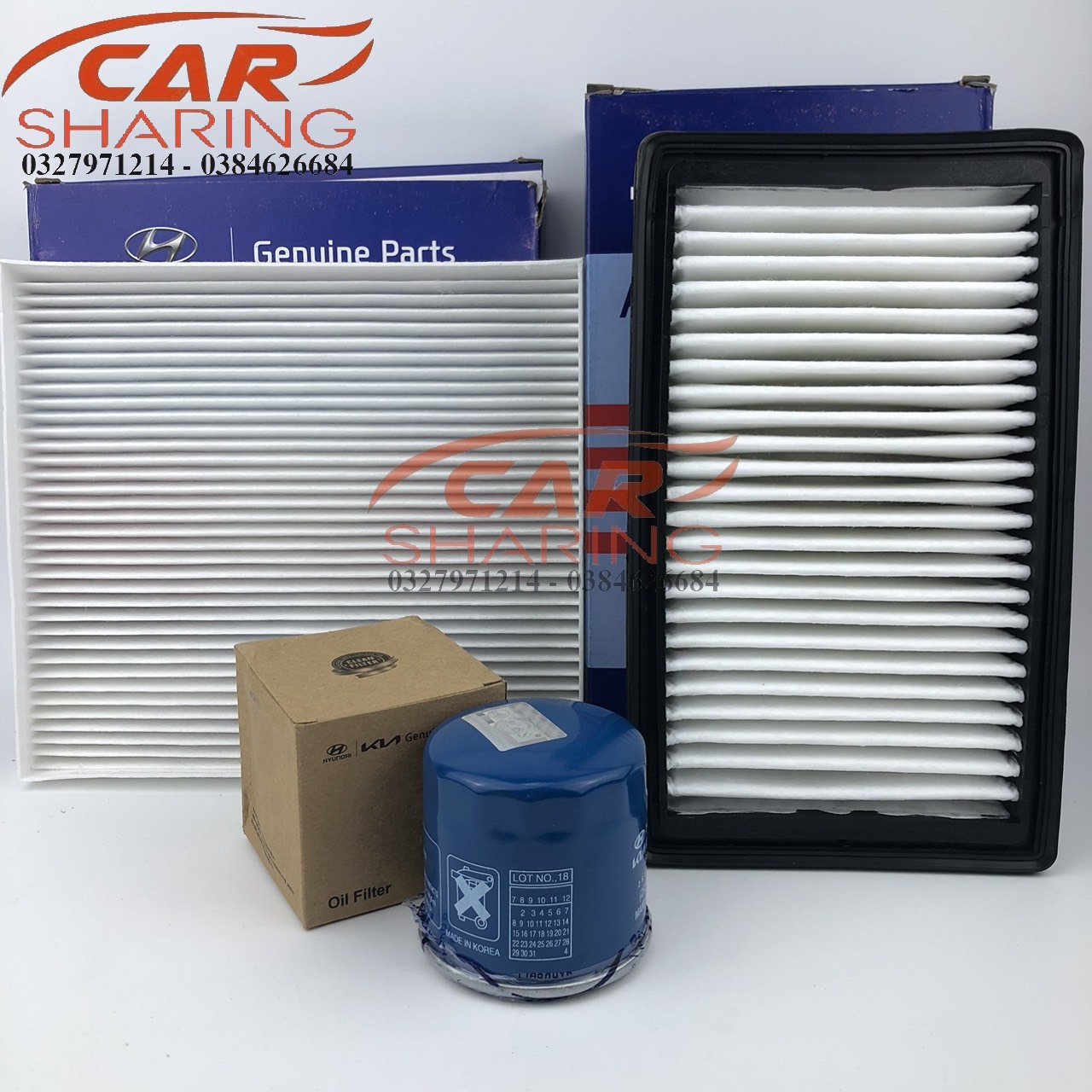 COMBO BỘ 3 LỌC HYUNDAI ACCENT 2018 ĐẾN NAY ( 1 LỌC NHỚT 1 LỌC GIÓ ĐỘNG CƠ 1 LỌC LẠNH ) OEM