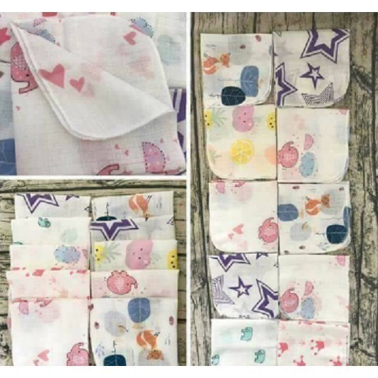 Set 10 Khăn Sữa Aden Sợi Tre An Toàn Cho Bé