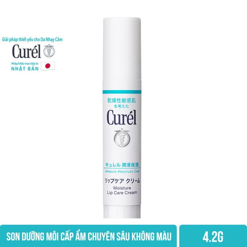 Son Dưỡng Môi Cấp Ẩm Chuyên Sâu Curel Intensive Moisture Care Moisture Lip Care Cream 4.2g Không Màu giá rẻ