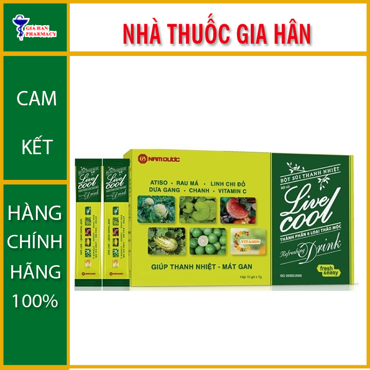 Bột Sủi Thanh Nhiệt Hương Dưa Gang Live Cool / Livecool - Gia Hân Pharmacy