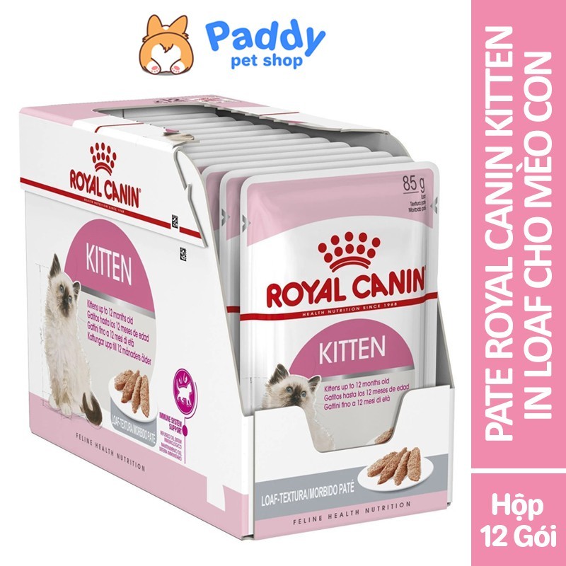 Pate Cho Mèo Con Royal Canin Kitten in Loaf 85g - Hộp 12 Gói