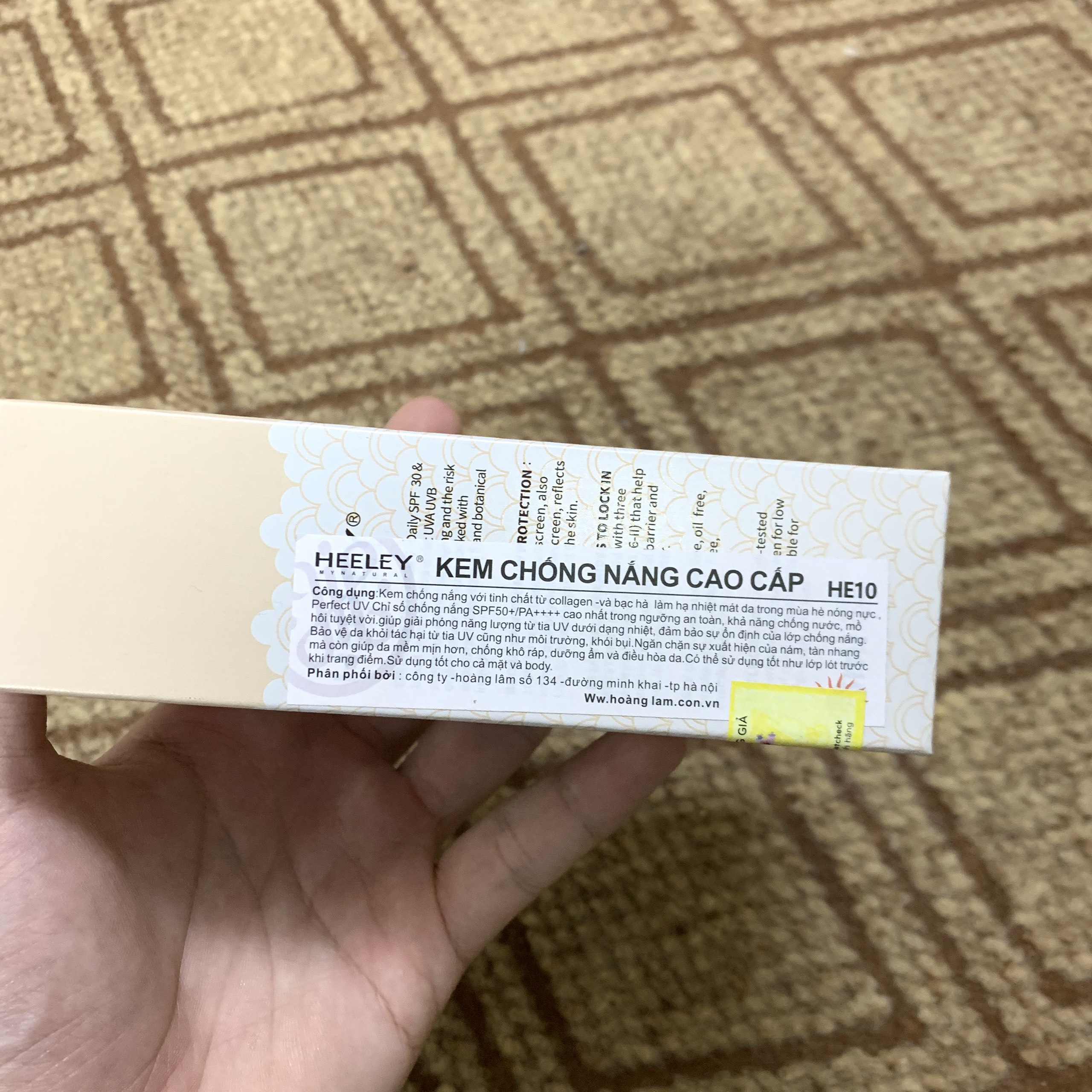 Kem chống nắng Heeley Collagen Sunscreen 88ml làm mát tức thì, chống nắng mạnh mẽ, làm dịu da nhạy cảm