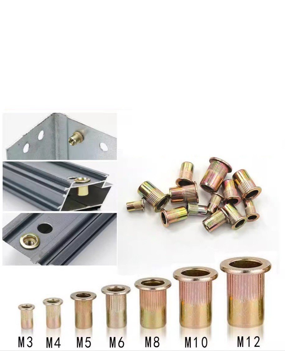Combo 100c Ốc tán rút M6 thép mạ