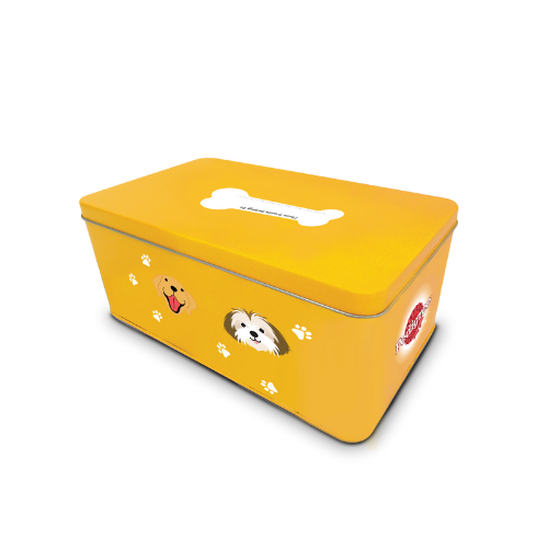 [Quà tặng không bán] Hộp đựng thức ăn cho chó bằng thiếc (21.6 x 12.7 x 9)cm