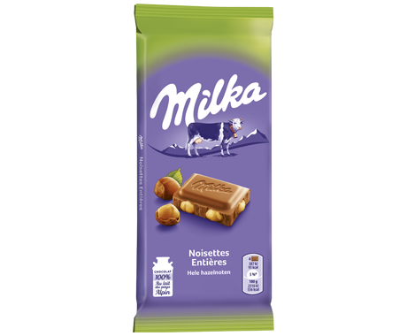 Socola sữa nhân hạt phỉ 100g - Chocolate Milka noisette (hazelnut)