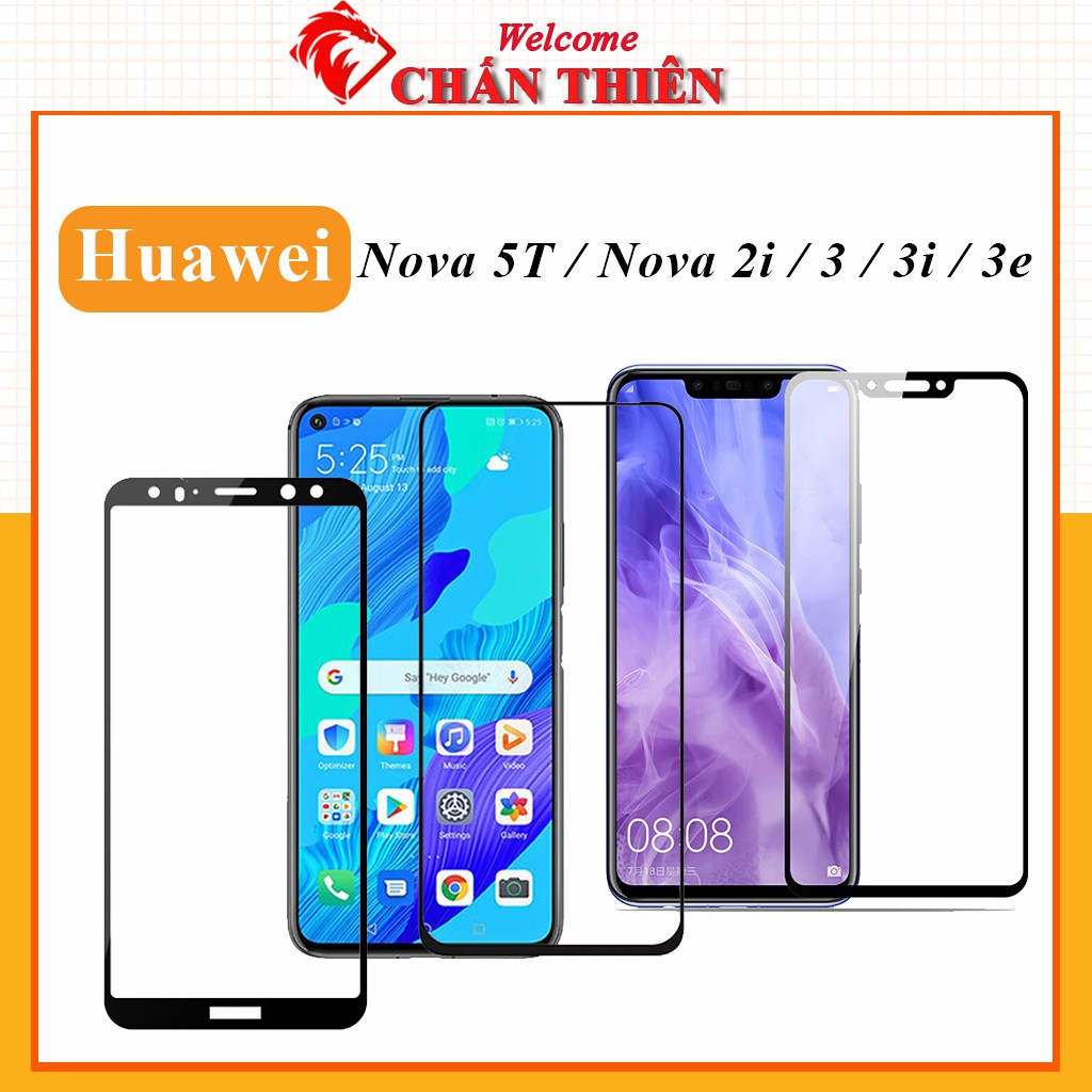 Kính cường lực Huawei Nova 5T Nova 4e Nova 3e Nova 2i Nova 3 3i full màn trong suốt chống xước độ bền cao