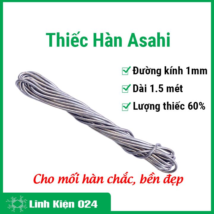 Thiếc hàn túi Asahi 1mm dài 1.5 mét loại tốt