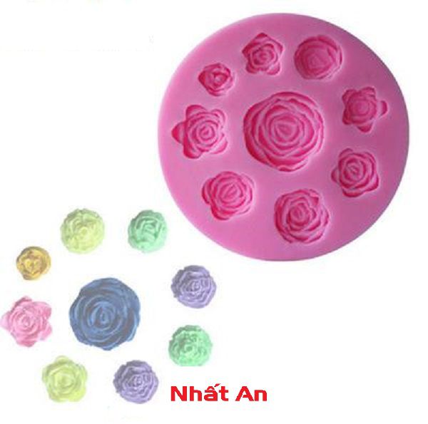[HCM]KHUÔN SILICONE 4D BÔNG HỒNG