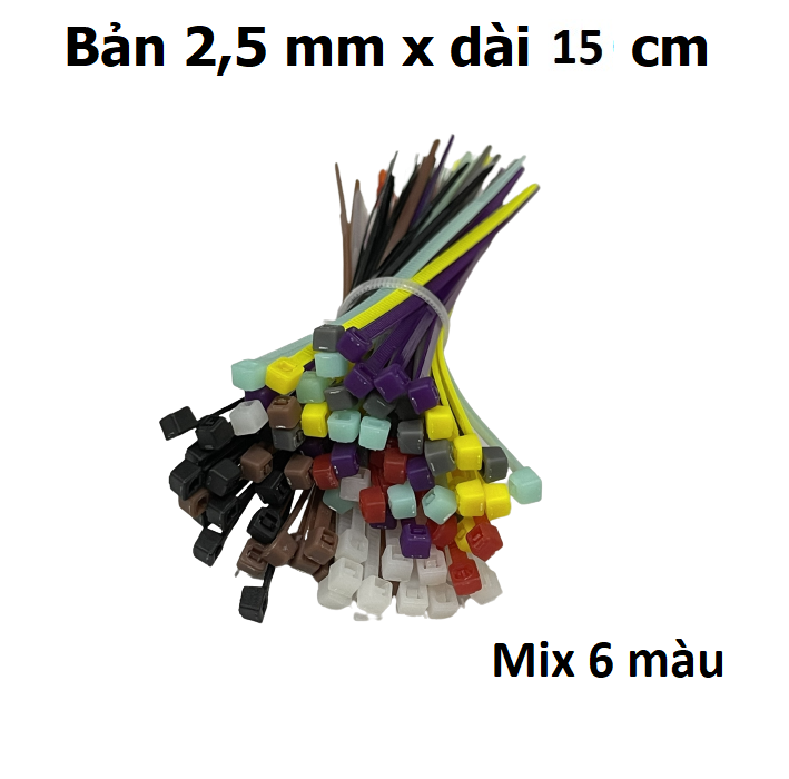 Gói 100 Chiếc Dây Rút - Dây Thít Nhựa Dẻo - Dây Lạt Nhựa Nhiều Màu Sắc Lựa Chọn, Dùng Trong Trang Trí, Buộc Dây Cáp Trong Gia Đình. Phụ Kiện Home 5600