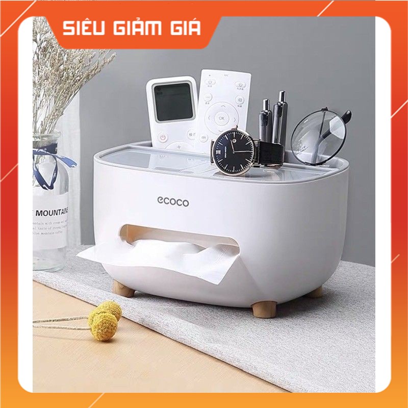 [ GIẢM 20K SHIP CHO MỌI ĐƠN HÀNG ] Hộp đựng giấy ăn đa năng Ecoco -Hộp Đựng Khăn Giấy Đa Năng Kèm Khay Để Siêu Tiện Dụng, Hộp Đựng Khăn Giấy Đa Năng Kèm Khay Để Siêu Tiện Dụng, hop dung giay an