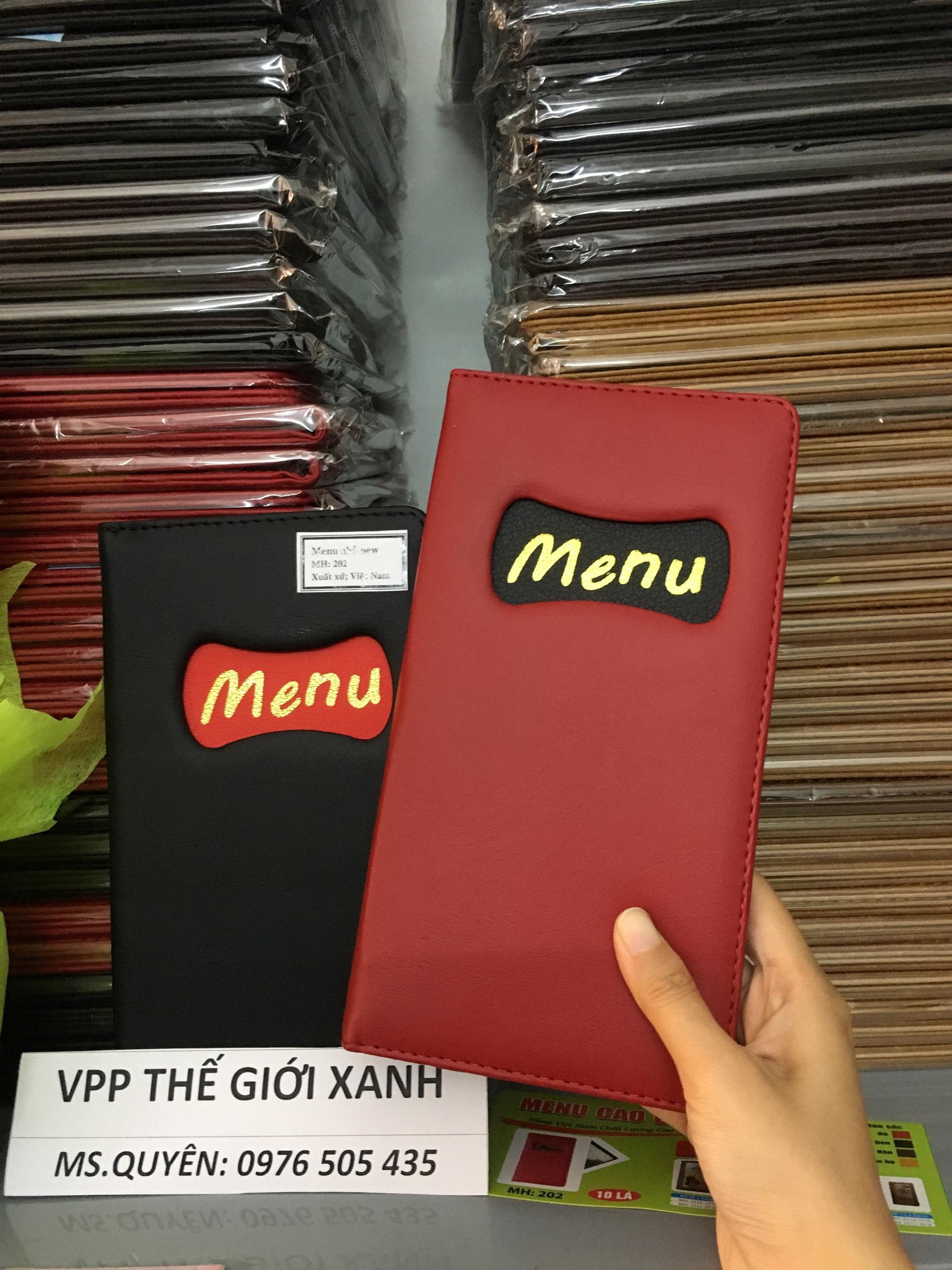 Bìa Menu 10 lá 202 (12*23CM)