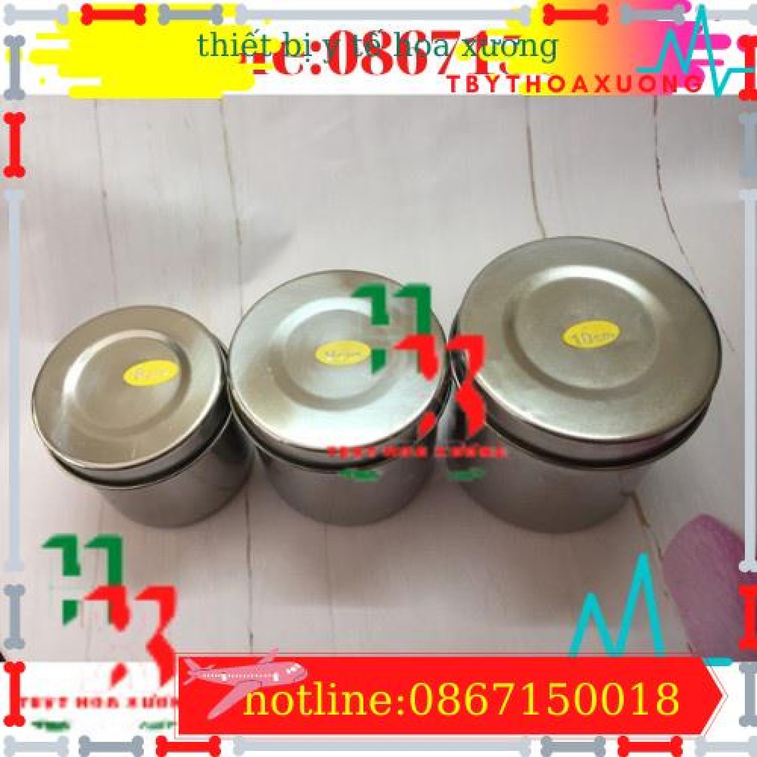 Hũ Đựng Bông Cồn Y Tế- Inox 304