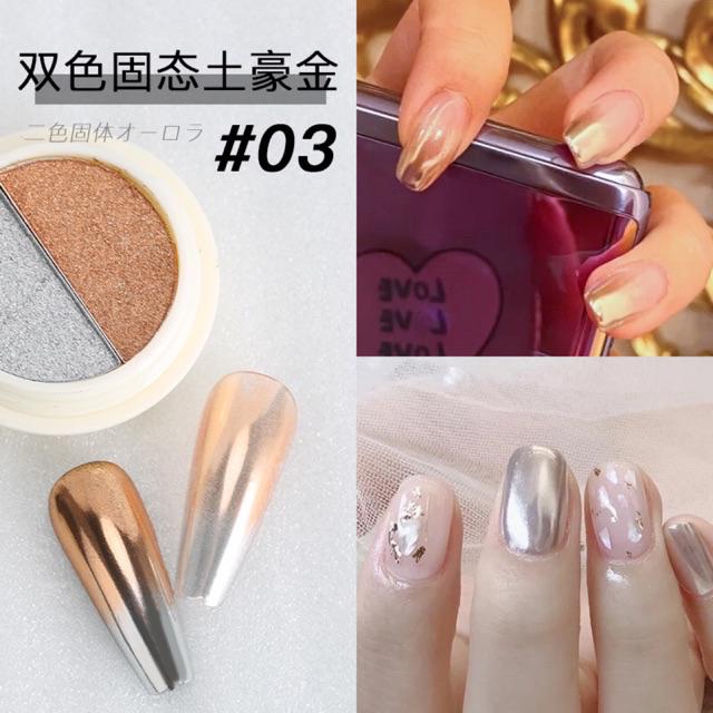 Bột tráng gương omber trang trí nail mới