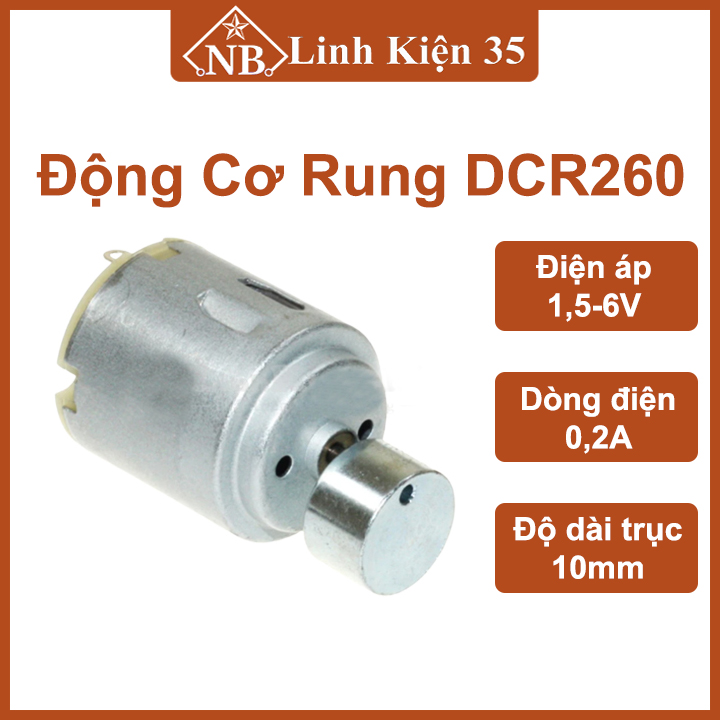 Động cơ rung 1.5v - 6vdc dcr260