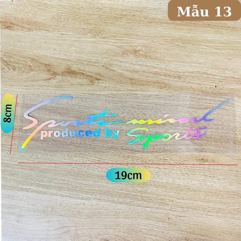 Decal dán xe Sport mind, Miếng dán Sport Mind trang trí cho ô tô, Tem dán Decal dán nắp capo xa hơi