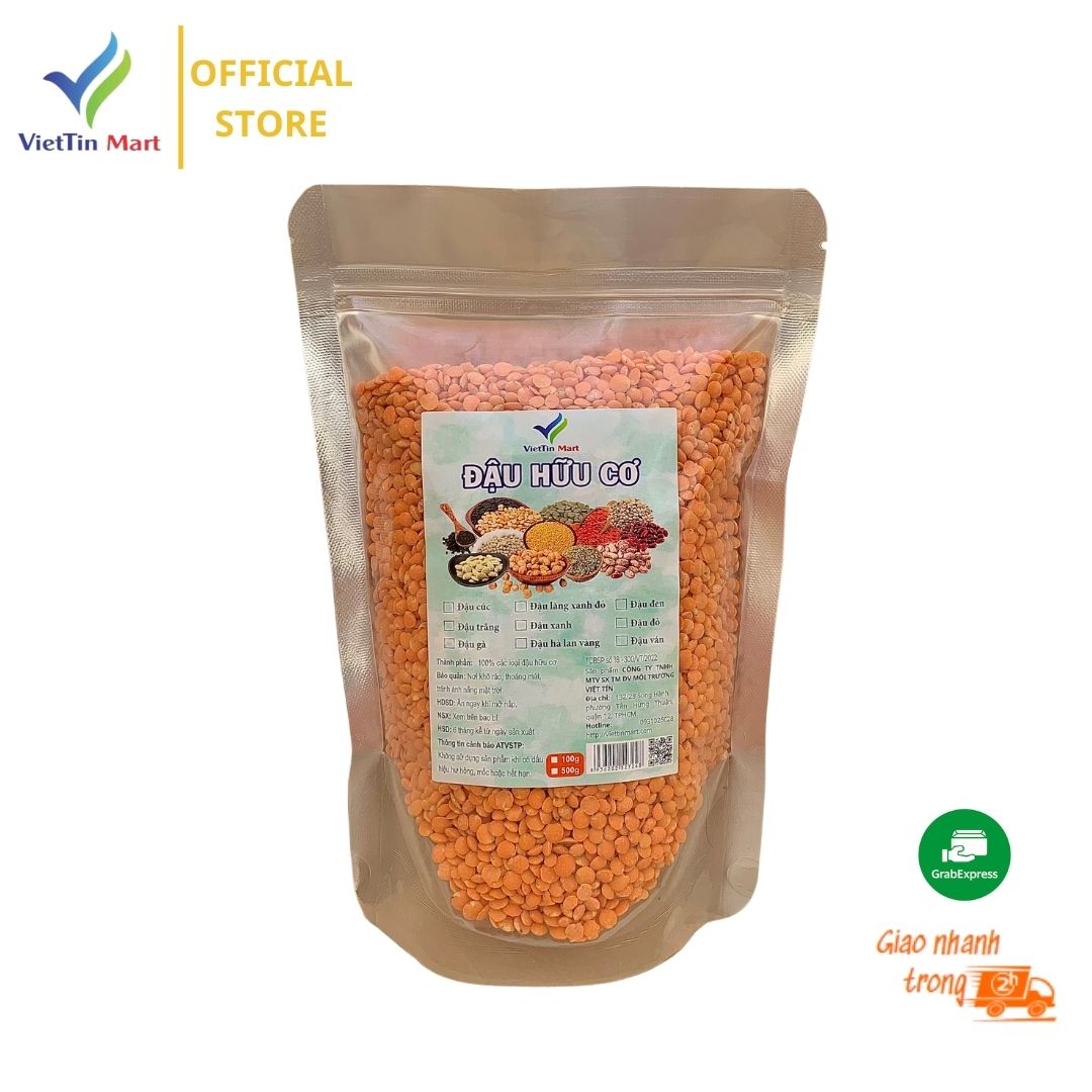 1kg_ Đậu lăng đỏ( hạt chưa chế biến) -Viettin Mart,