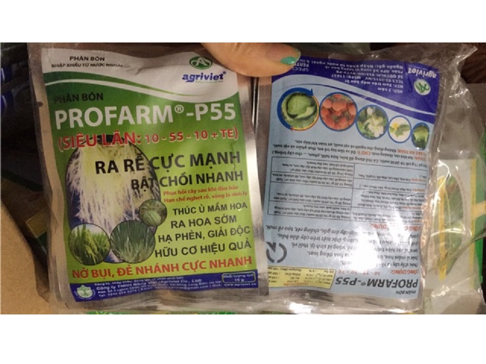 PHÂN BÓN PROFARM - P55 ( SIÊU LÂN 10-55-10+TE) GÓI 15G - GIÚP BẬT CHỒI