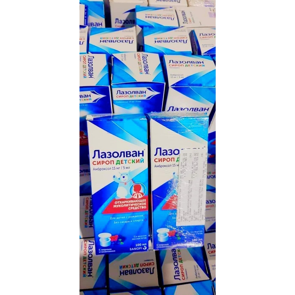 Siro ho long đờm đàm Lazolvan Nga 100ml