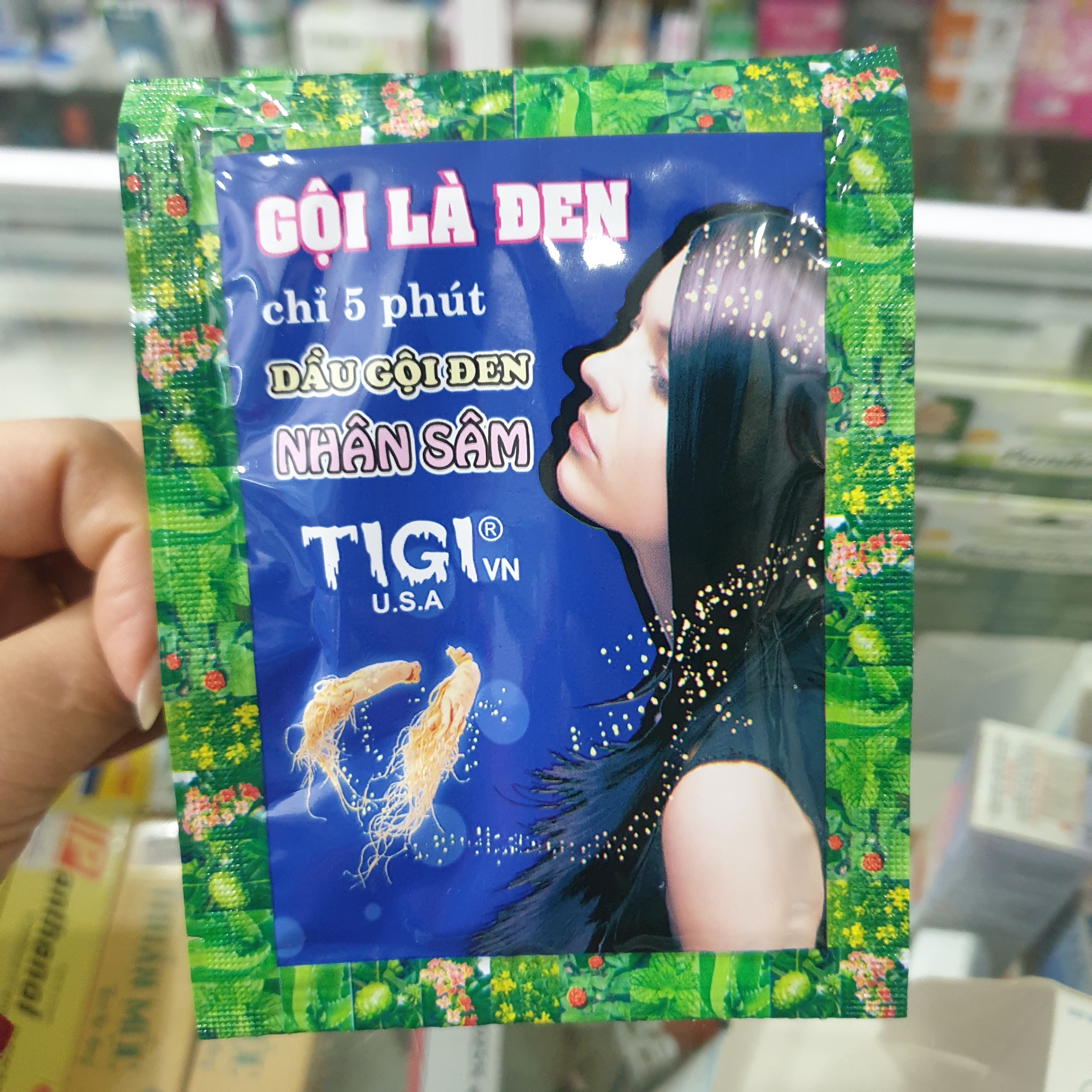 Gói Dầu Gội Nhuộm Đen Tóc nhân sâm