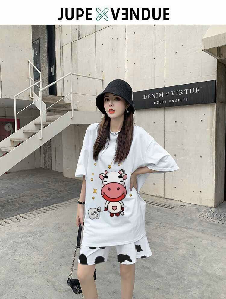 [HCM]Set Bộ In Bò Sữa Cười Đáng Yêu