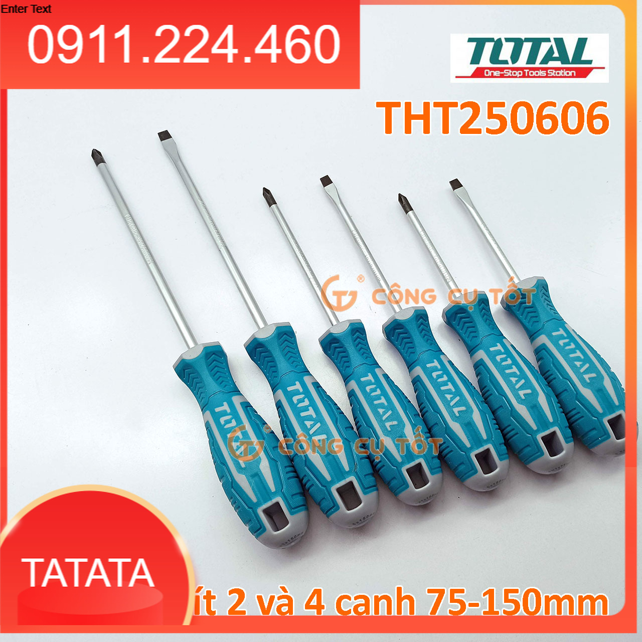 Bộ 6 tua vít total tht250606